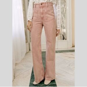 Sezane 70s Pantalon Pink High-Waisted Jeans